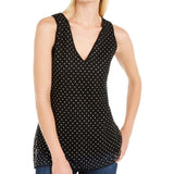 INC International Concepts Women's Black Mesh Embellished Tank Top Size Small