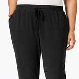 Karen Scott Women's Drawstring Waist Soft Pants Black Size 3X