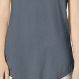 JM Collection Women's Grey Cold Shoulder T-Shirt Size Small