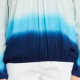 INC International Concepts Women's Tie Dyed Off The Shoulder Top Blue Size X-Large