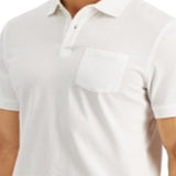 Club Room Men's Solid Jersey Polo with Pocket White Size Medium
