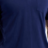 Club Room Men's Solid Jersey Polo with Pocket Blue