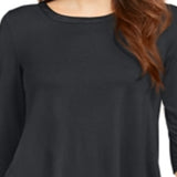 Alfani Women's 3/4 Sleeve Top Gray Size Large