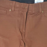 Style & Co Women's Stretch Slim Mid Rise Straight Leg Pants Brown Size 8
