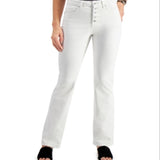 Style & Co Women's Button Fly Bootcut Jeans White Size 8