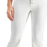 Style & Co Women's Button Fly Bootcut Jeans White Size 8