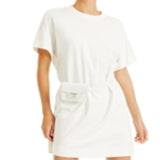 INC International Concepts Women's Mini T-Shirt Dress White Size Large