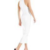 INC International Concepts Women's Ribbed Halter Dress White Size Large