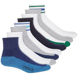 Club Room Men's 8 Pack Striped Ankle Socks Green Size Regular