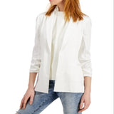 INC International Concepts Women's Satin Open-Front Blazer White Size Medium