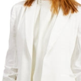 INC International Concepts Women's Satin Open-Front Blazer White Size Medium
