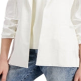 INC International Concepts Women's Satin Open-Front Blazer White Size Medium