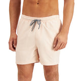 INC International Concepts Men's Regular Fit Quick Dry Solid 5 Swim Trunks Pink Size Large