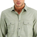 Alfani Men's Regular Fit Solid Shirt Green Size Large