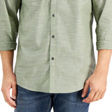 Alfani Men's Regular Fit Solid Shirt Green Size Large