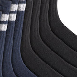 Club Room Men's 8 Pk Stripe Crew Socks Black Size Regular