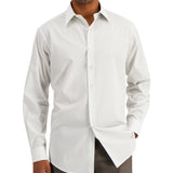 Club Room Men's Regular Fit Check Dress Shirt Gray