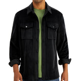 Alfani Men's Regular Fit Corduroy Shirt Jacket Black