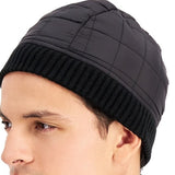 Alfani Men's Quilted Puffer Beanie Black Size Regular