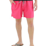 INC International Concepts Men's Regular Fit Quick Dry Solid 5 Swim Trunks Pink Size XX-Large