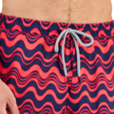 INC International Concepts Men's Wave Print Swim Shorts Blue  Size XX-Large