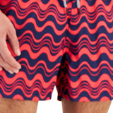 INC International Concepts Men's Wave Print Swim Shorts Blue  Size XX-Large