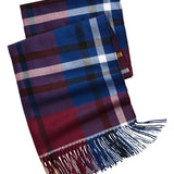 Club Room Men's Plaid Scarf Blue  Size Regular