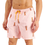 Club Room Men's Lobster 7 Swim Trunks Pink Size S