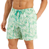 Club Room Men's Tropical 7 Swim Trunks Green Size XX-Large