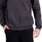 ID Ideology Men's Regular Fit Solid Full Zip Hoodie Gray Size Medium