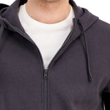 ID Ideology Men's Regular Fit Solid Full Zip Hoodie Gray Size Medium