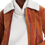 Blanknyc Faux Fur Collar Leather Jacket Brown