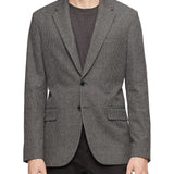 Calvin Klein Men's Slim Fit Heathered Check Blazer Gray Size M