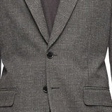 Calvin Klein Men's Slim Fit Heathered Check Blazer Gray Size M