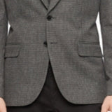 Calvin Klein Men's Slim Fit Heathered Check Blazer Gray Size M