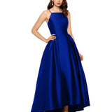 Betsy & Adam Satin Ballgown Blue Size 8