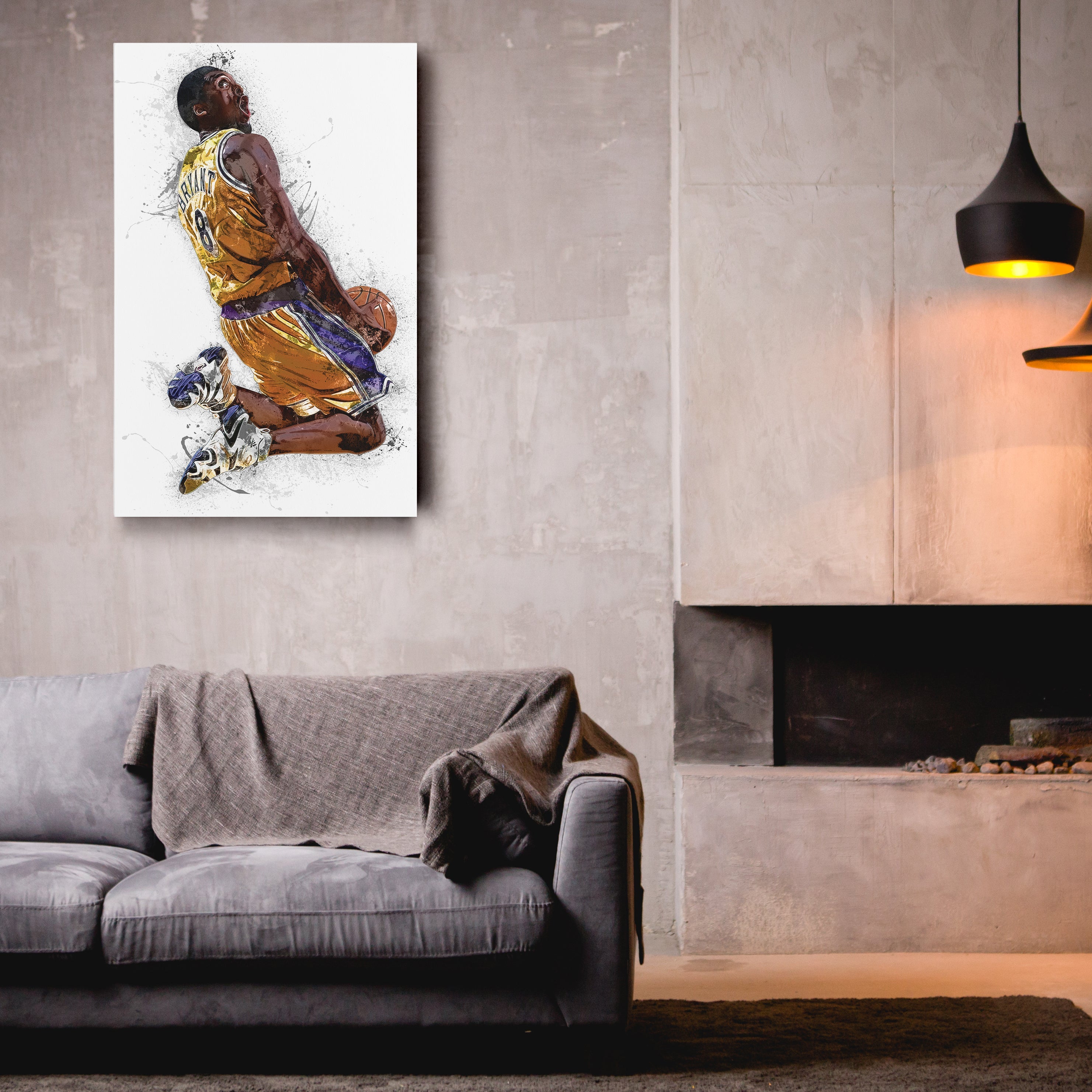 Kobe Bryant Canvas Art – Los Angeles Lakers Wall Decor