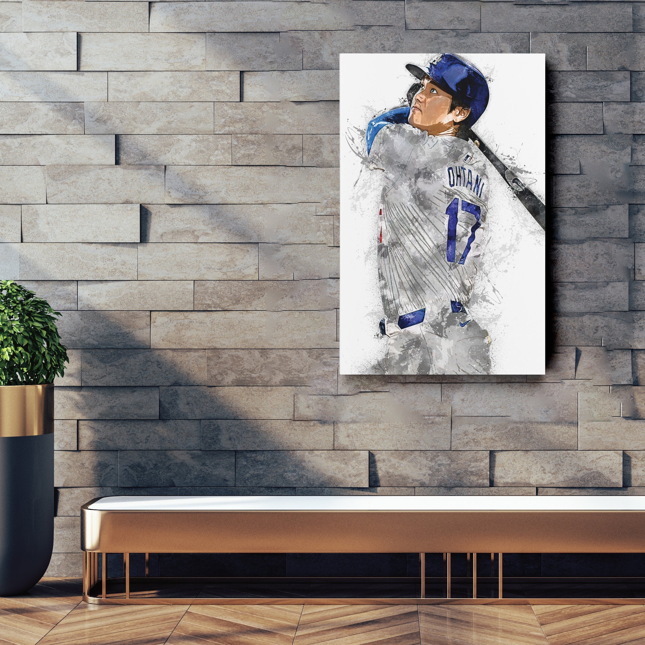 Shohei Ohtani Canvas Art Los Angeles Dodgers Wall Decor