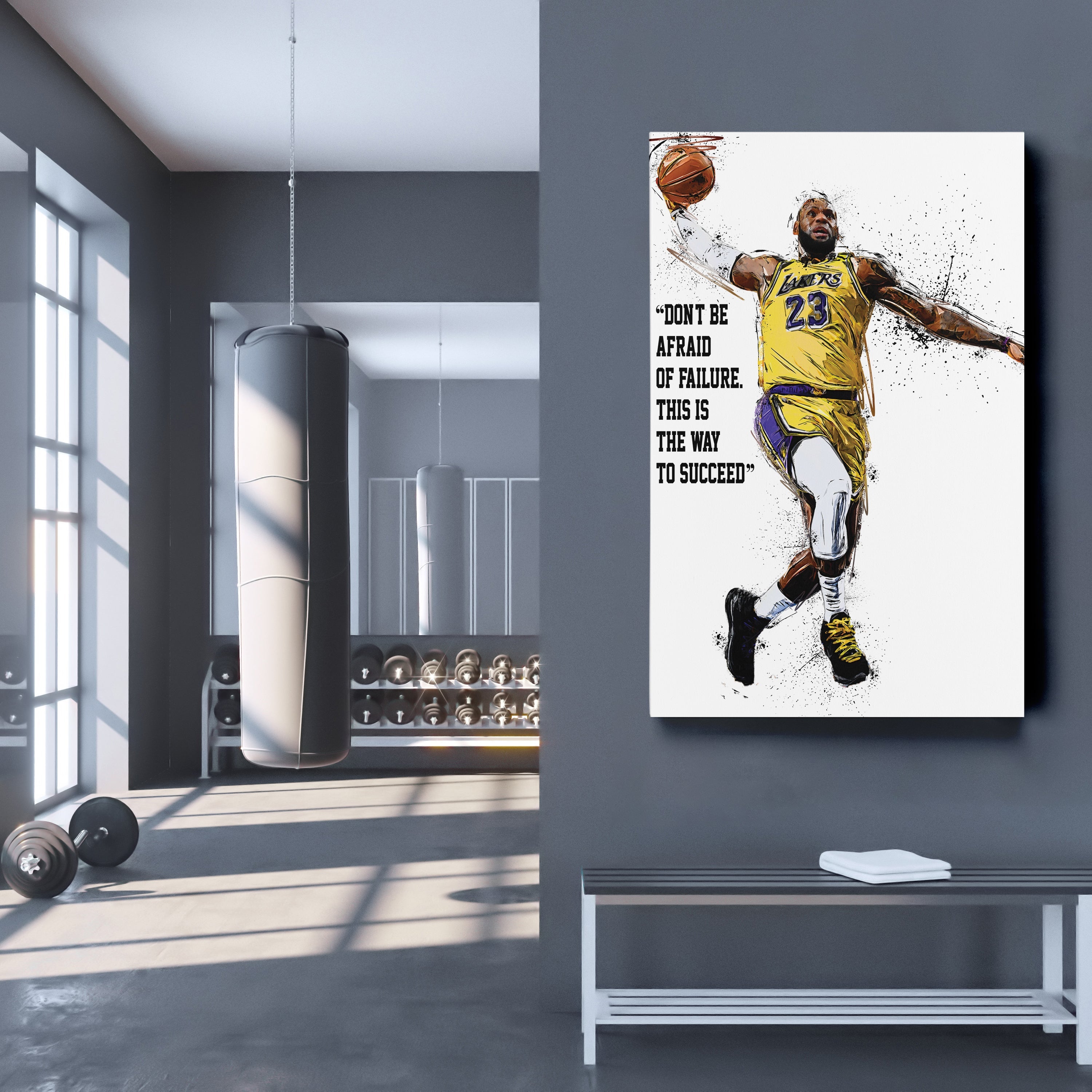 LeBron James Quote Canvas Art Lakers Wall Decor