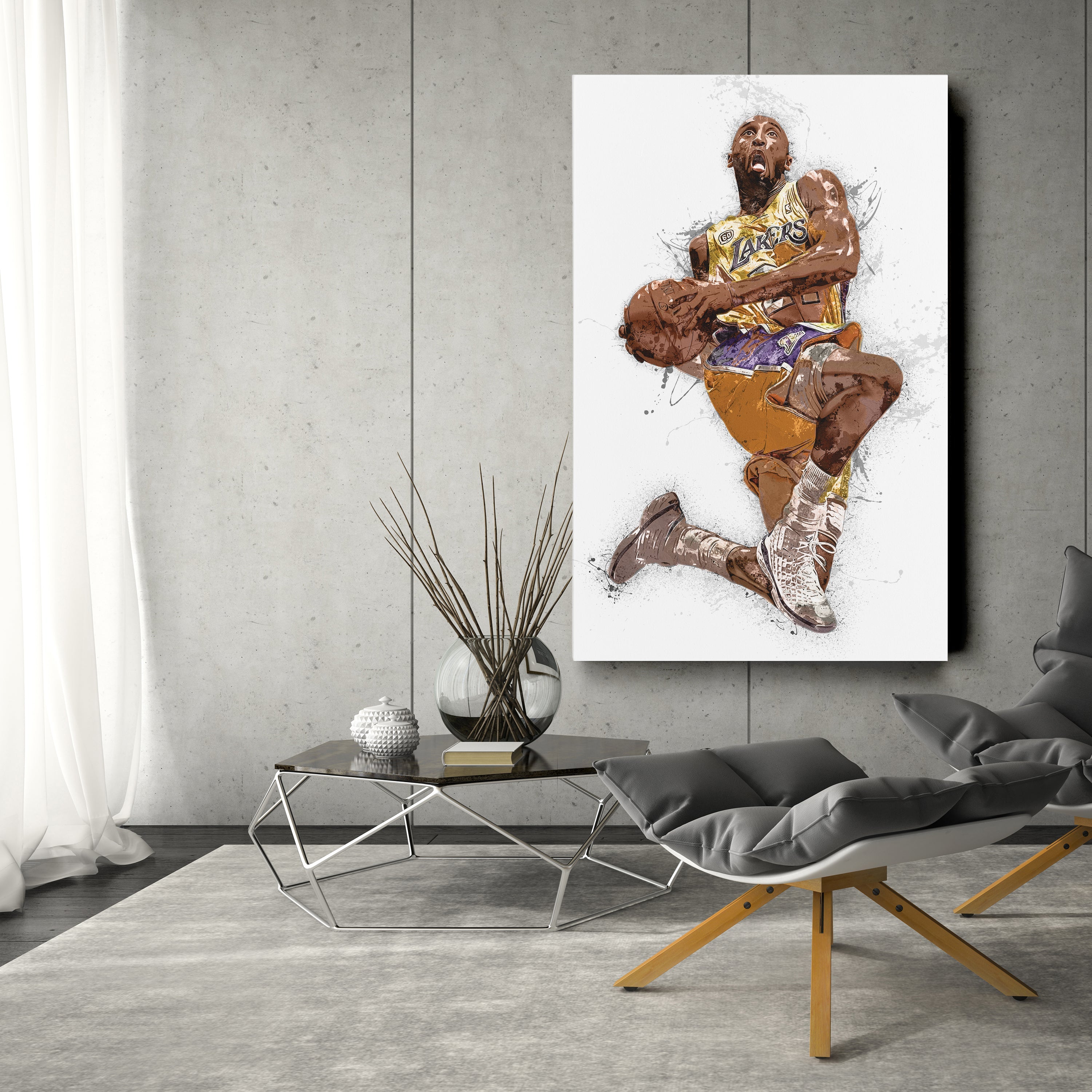 Kobe Bryant Canvas Art – Los Angeles Lakers Legend Wall Decor