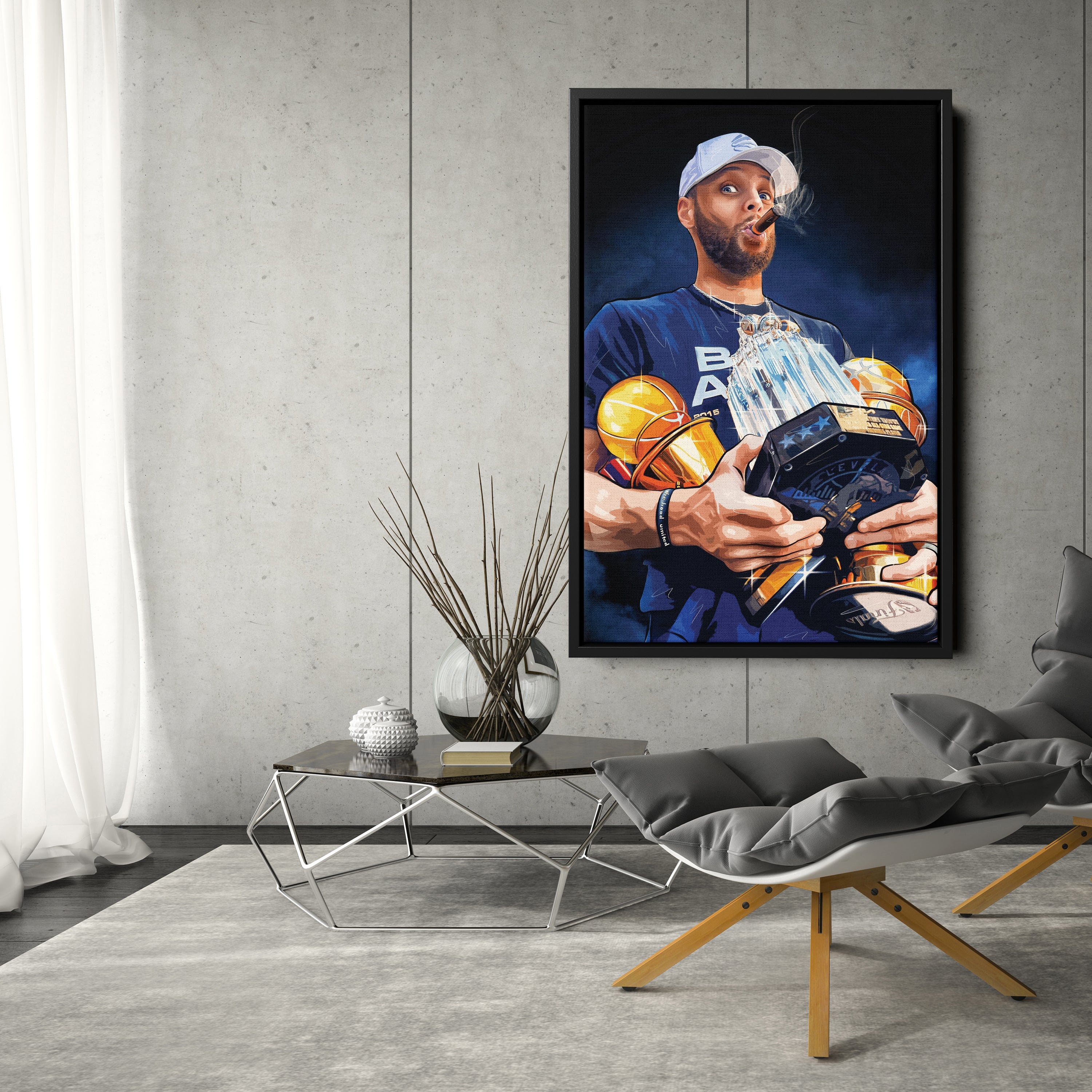 Stephen Curry Canvas NBA Wall Art For Kids Decor
