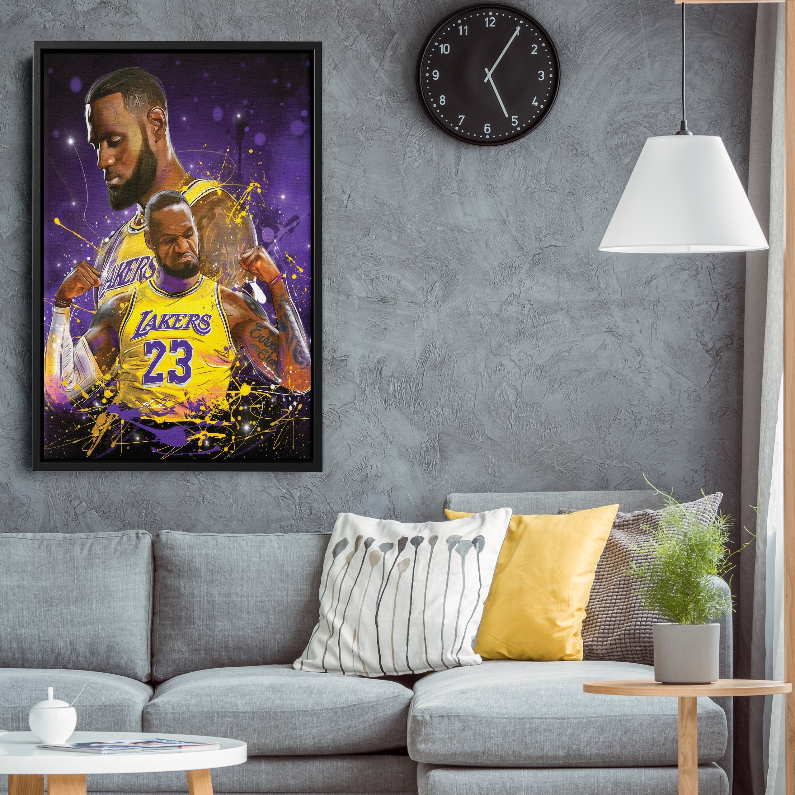 LeBron James Lakers Canvas NBA Wall Art For Man Cave