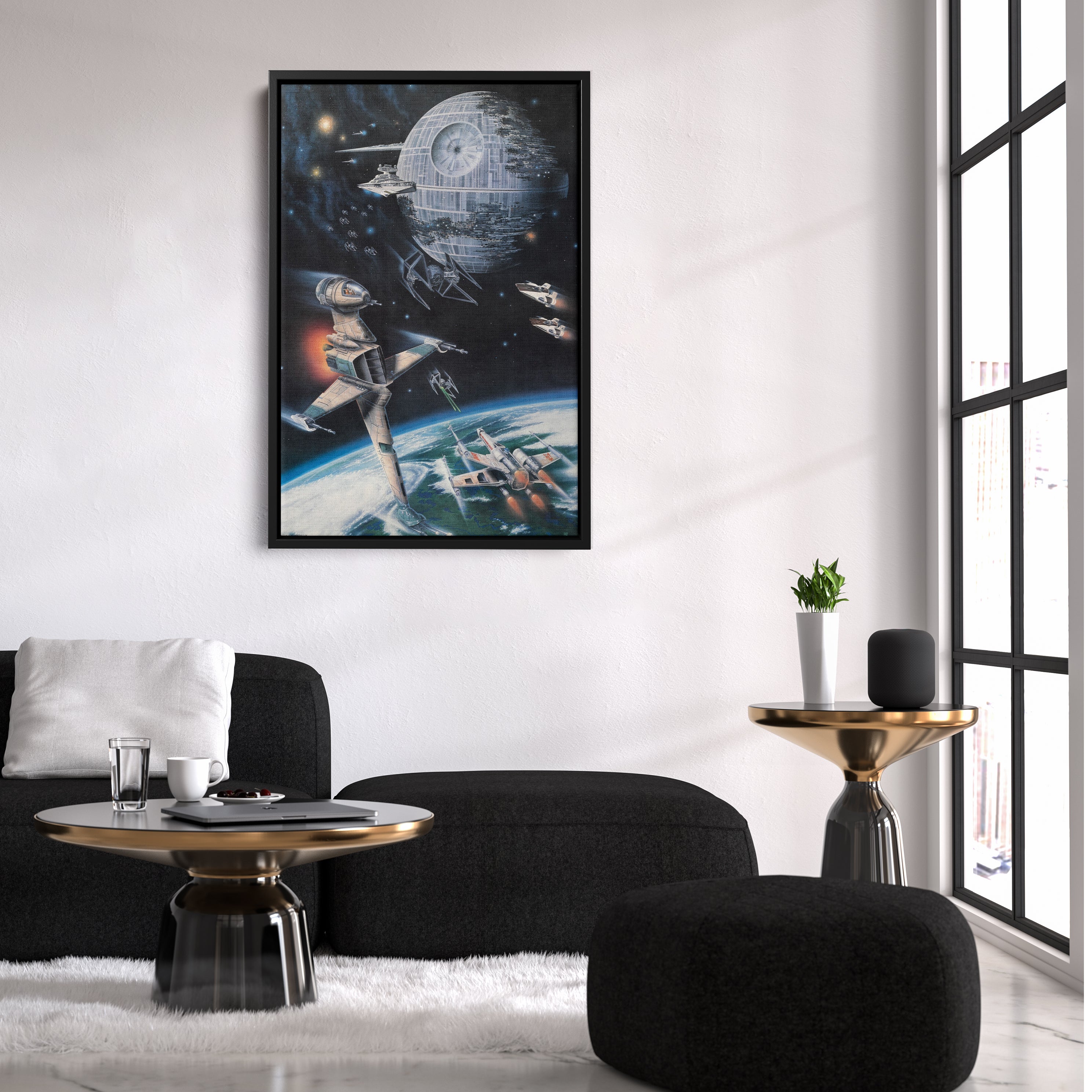 Death Star, Star Destroyer, Battle, Tie Interceptor Canvas Wall Art Decor Star Wars™ Epic Art