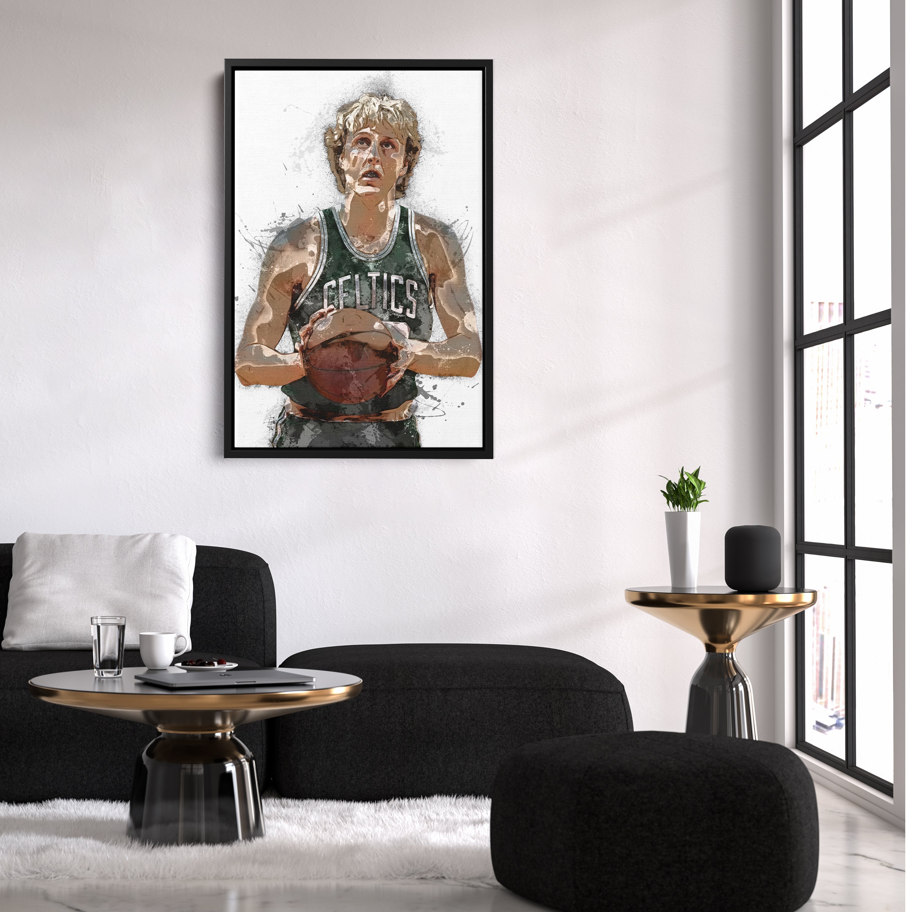 Larry Bird Canvas Art Boston Celtics Wall Decor