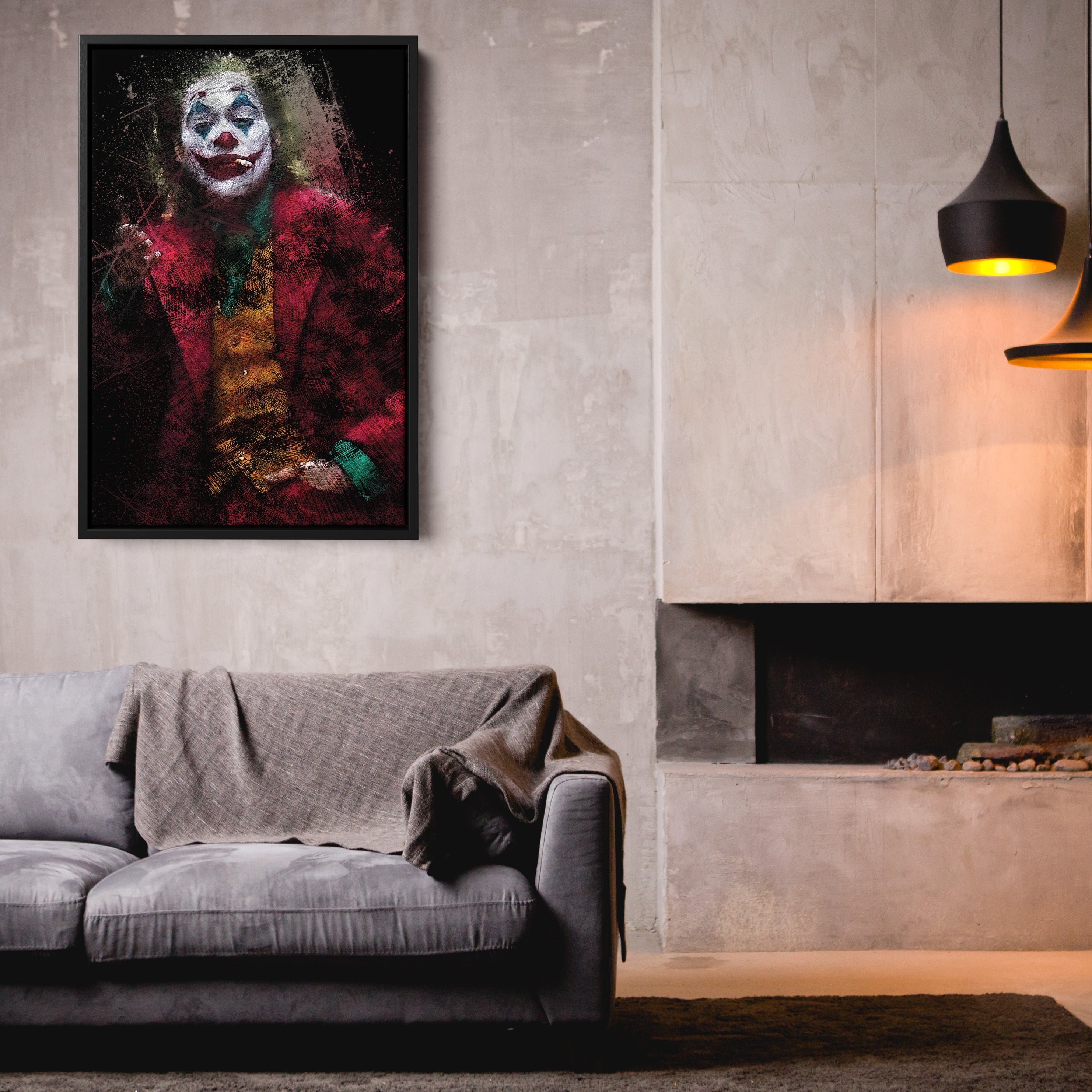 Joker Smoking Canvas – Dark Villain Wall Art Gift For Movie & Comic Fans