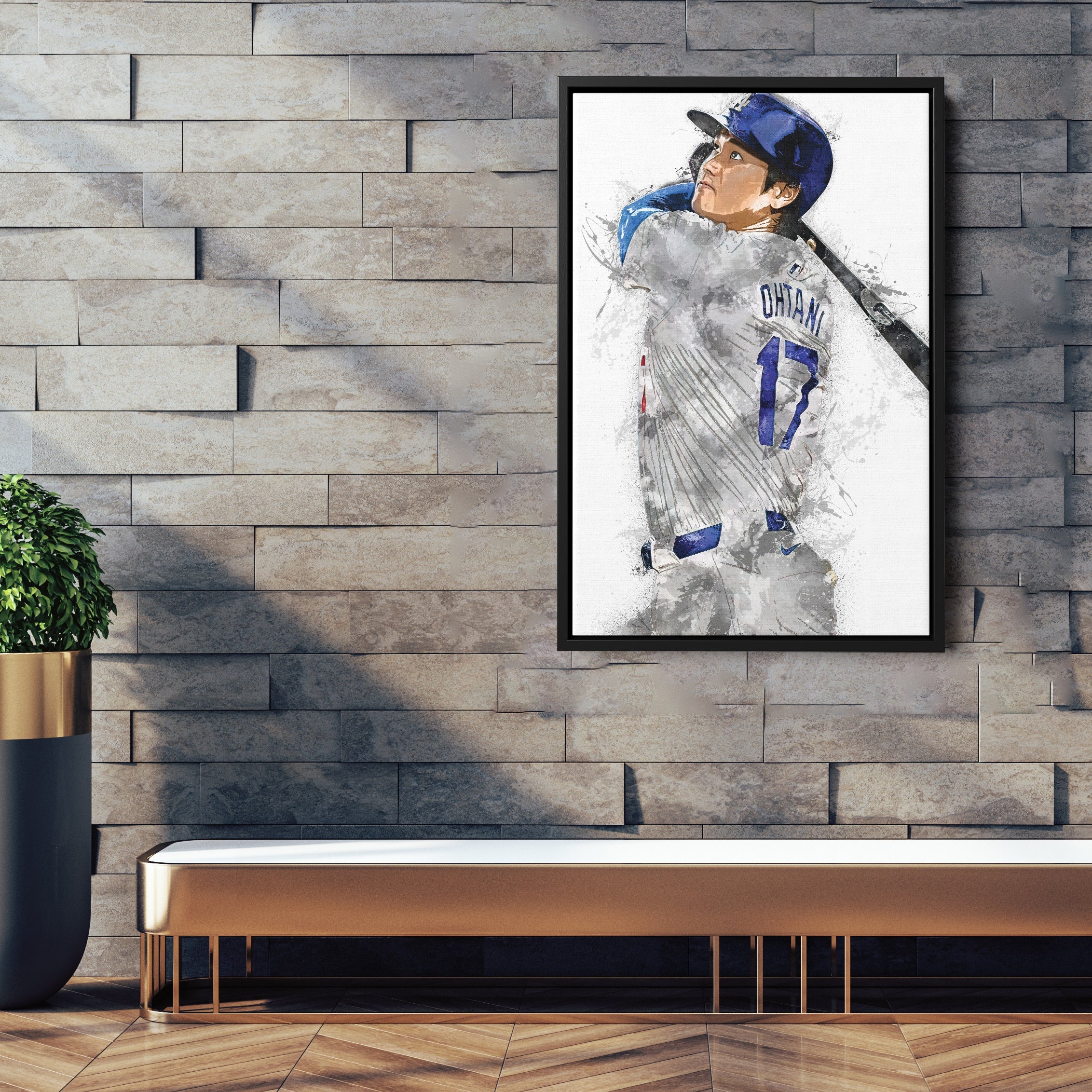 Shohei Ohtani Canvas Art Los Angeles Dodgers Wall Decor