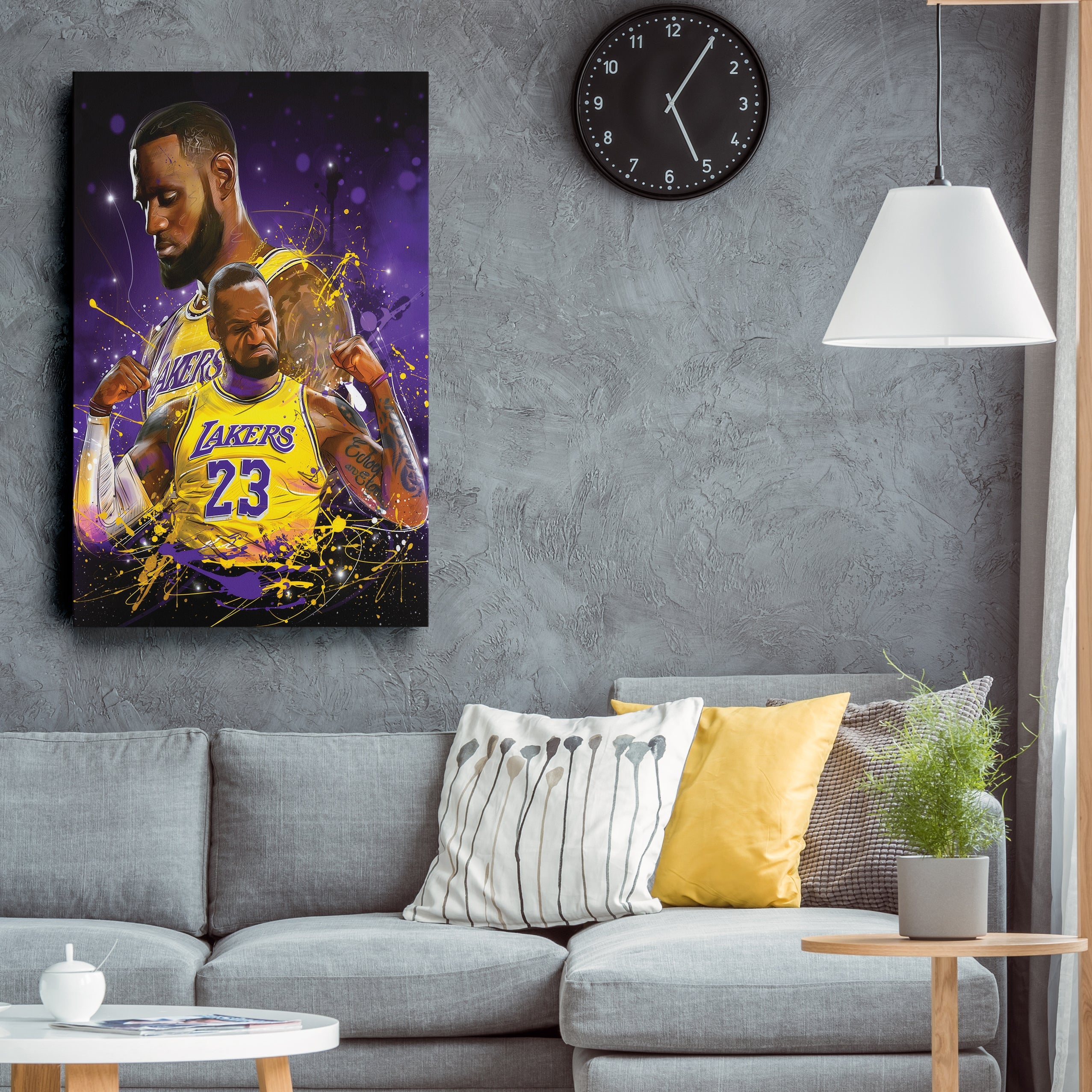 LeBron James Lakers Canvas NBA Wall Art For Man Cave
