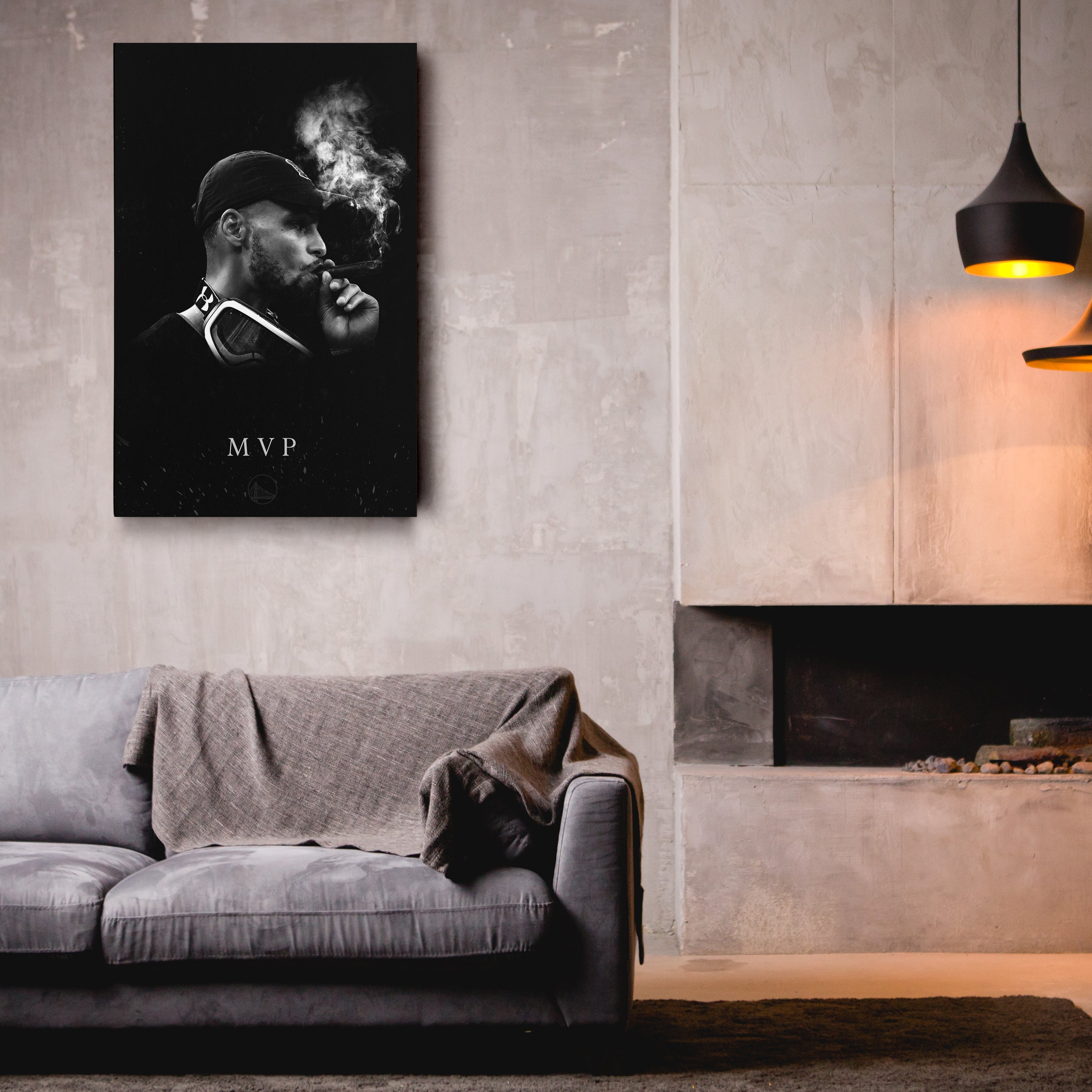 Stephen Curry Cigar Canvas – Nba Champion Wall Art