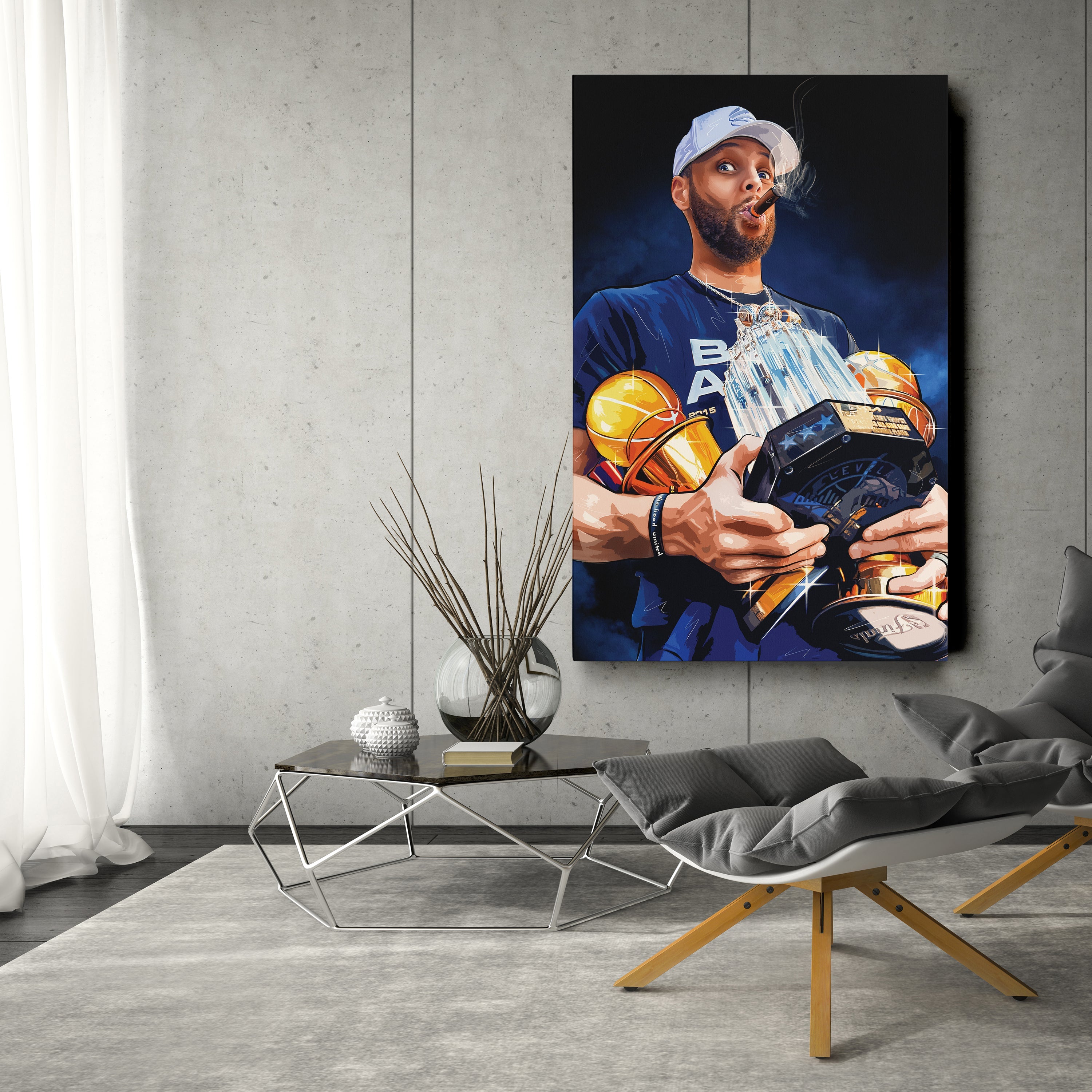 Stephen Curry Canvas NBA Wall Art For Kids Decor