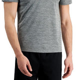 ID Ideology Men's Birdseye Mesh V Neck T-Shirt Gray Size Small